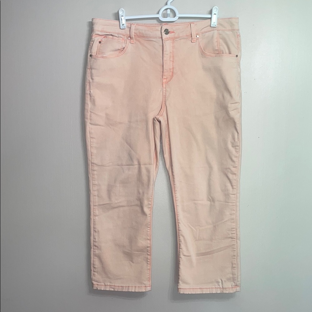 Laurie Felt Pink Ankle Cropped Jeans